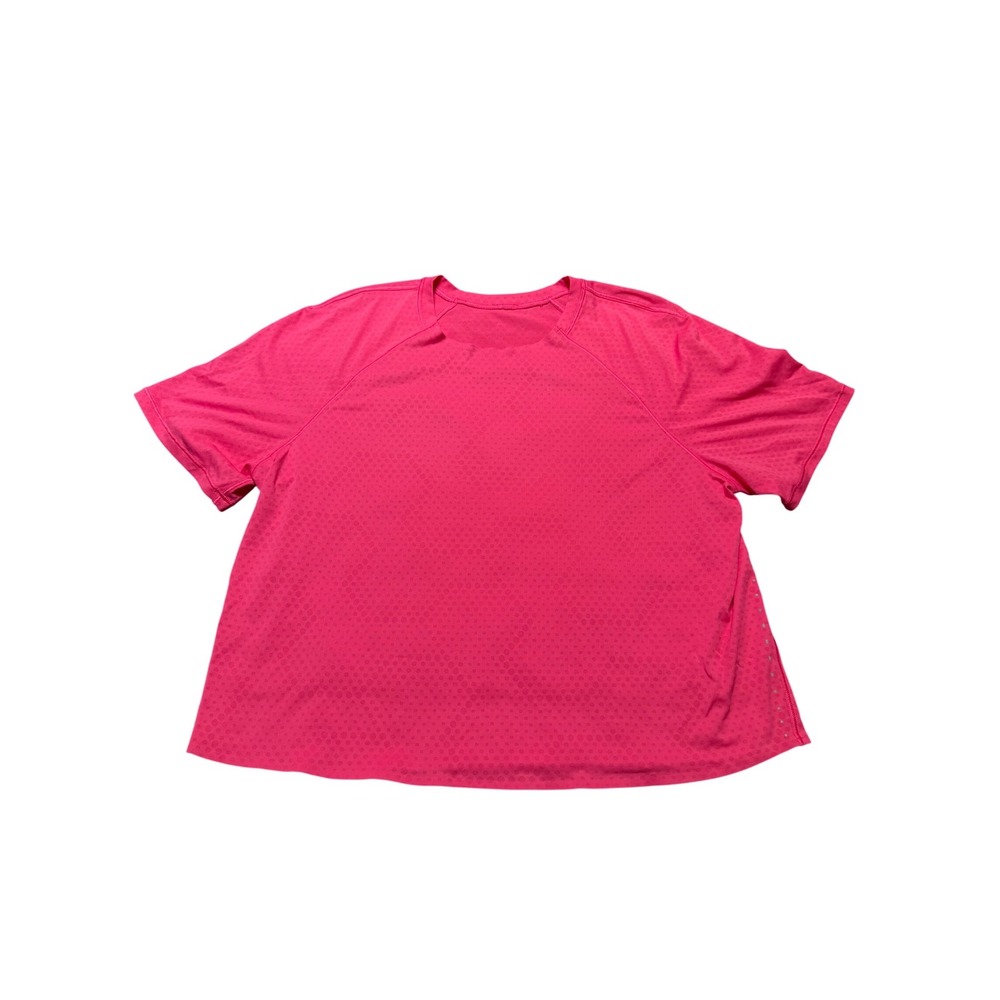 Lululemon Breeze Through Short Sleeve‎ Women Size 6 Pink Perforated Active Good